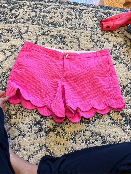 Lilly Pulitzer Pants - Lilly Pulitzer Hot Pink Scallop Hem Shorts
